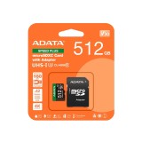 Adata Speed Plus /MicroSD/512GB/UHS-I U3/Class 10/ + Adaptér