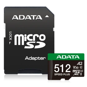 Adata Speed Plus /MicroSD/512GB/UHS-I U3/Class 10/ + Adaptér