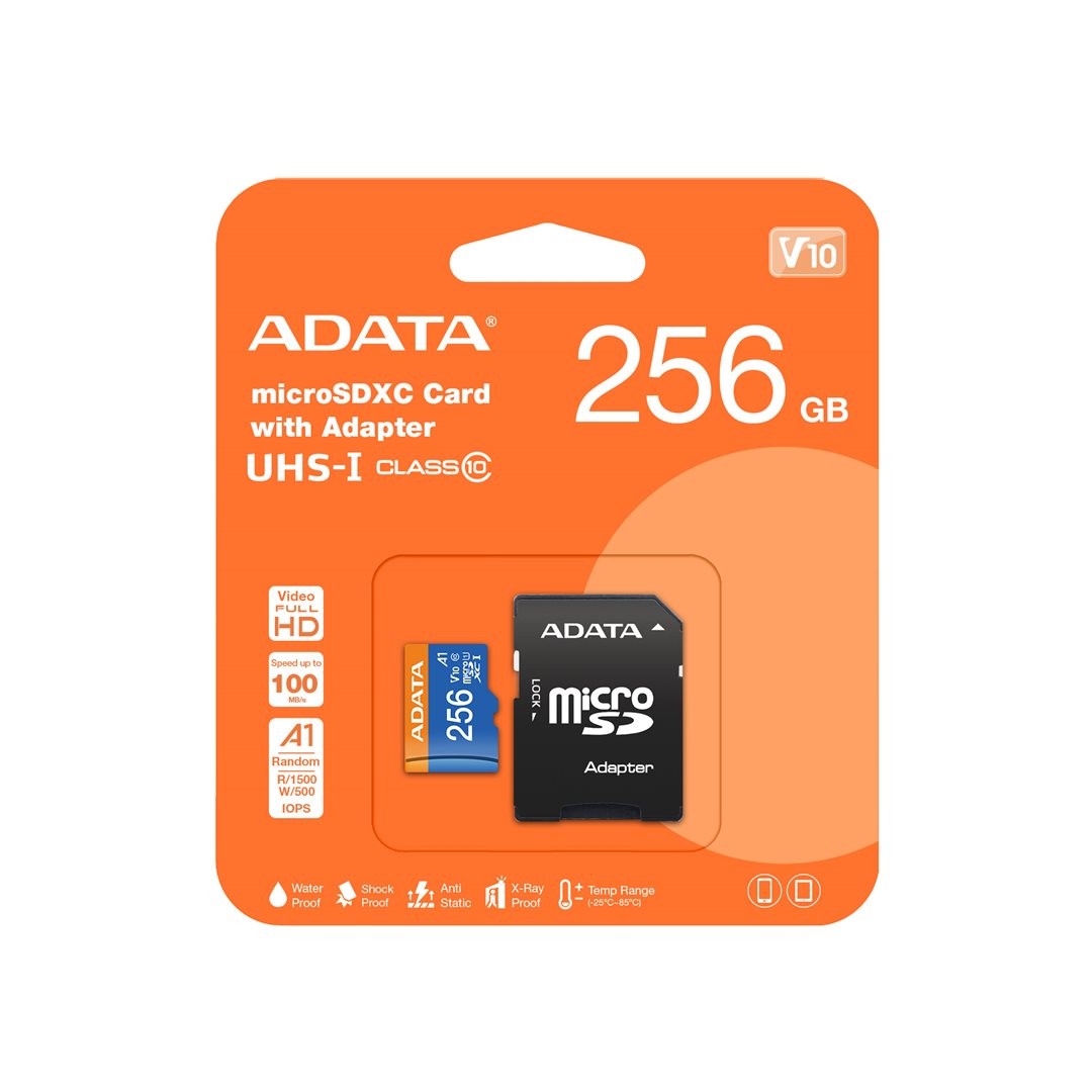 Adata /microSDXC/256GB/UHS-I U1 / Class 10/+ Adaptér