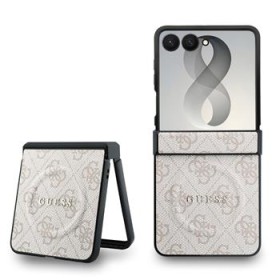 Zadní kryt Guess PU Leather 4G Magnetic pro Samsung Galaxy Z Flip8, růžová