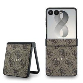 Zadní kryt Guess PU Leather 4G Magnetic pro Samsung Galaxy Z Flip8, hnědá