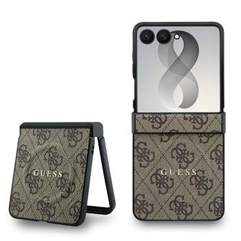 Zadní kryt Guess PU Leather 4G Magnetic pro Samsung Galaxy Z Flip8, hnědá