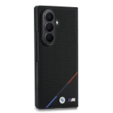 BMW M PU Perforated Tricolor Stripe Magnetic Zadní Kryt pro Samsung Galaxy Z Fold 8 Ultra Black