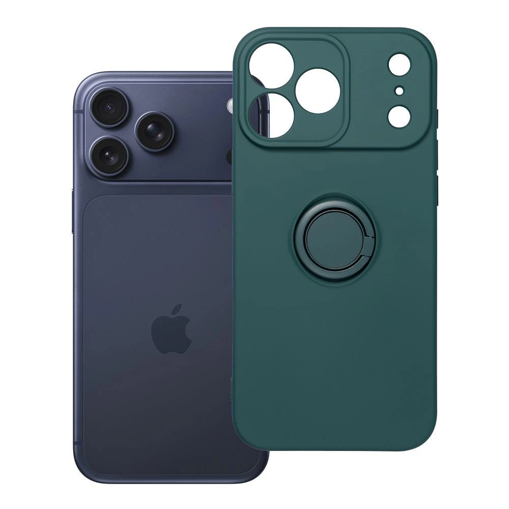 Case for iPhone 17 Pro Max / 18 Pro Max Silicone Ring green