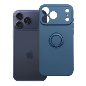 Zadní kryt SILICONE RING Case pro Apple iPhone 17 Pro Max / 18 Pro Max, tmavě modrá