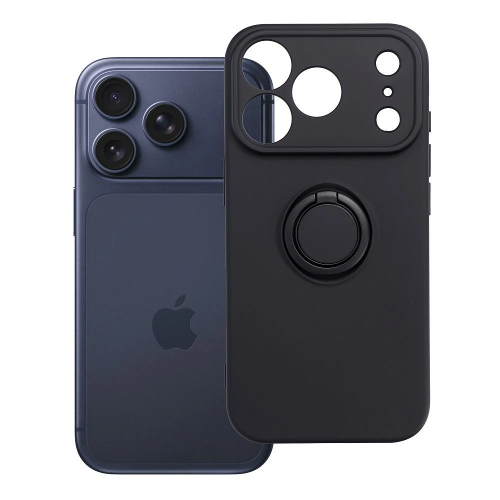Case for iPhone 17 Pro / 18 Pro Silicone Ring black