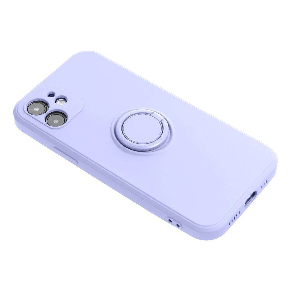 Case for iPhone 17 Pro / 18 Pro (low camera edge) Silicone Ring purple