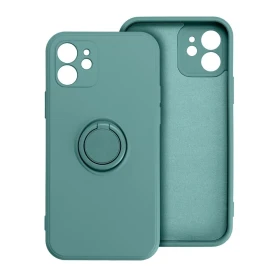 Zadní kryt SILICONE RING Case pro Apple iPhone 17, zelená