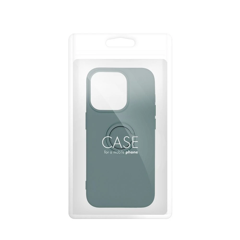 Case for iPhone 17 Pro Max / 18 Pro Max (low camera edge) Silicone Ring green