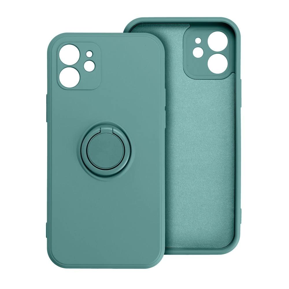 Case for iPhone 17 Pro Max / 18 Pro Max (low camera edge) Silicone Ring green