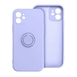 Case for iPhone 17 Pro Max / 18 Pro Max (low camera edge) Silicone Ring purple