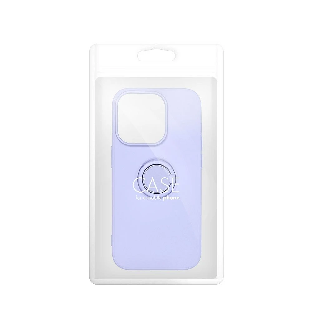 Case for iPhone 17 Pro Max / 18 Pro Max (low camera edge) Silicone Ring purple