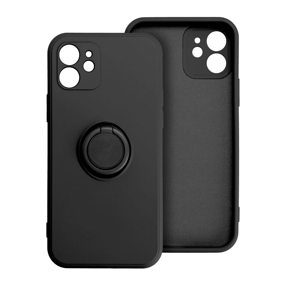 Case for iPhone 17 Pro Max / 18 Pro Max (low camera edge) Silicone Ring black