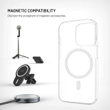 TPU gelový kryt FIXED MagStory AntiUV s podporou MagSafe pro Apple iPhone 15 Pro, čirý