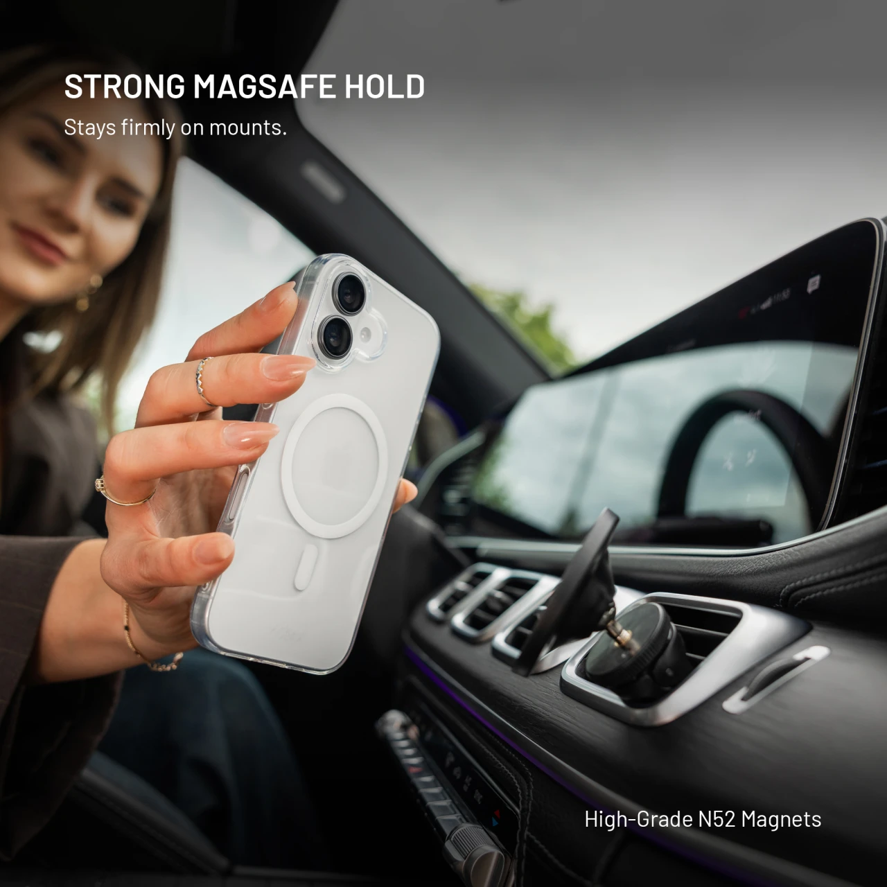 TPU gelový kryt FIXED MagStory AntiUV s podporou MagSafe pro Apple iPhone 15 Pro, čirý