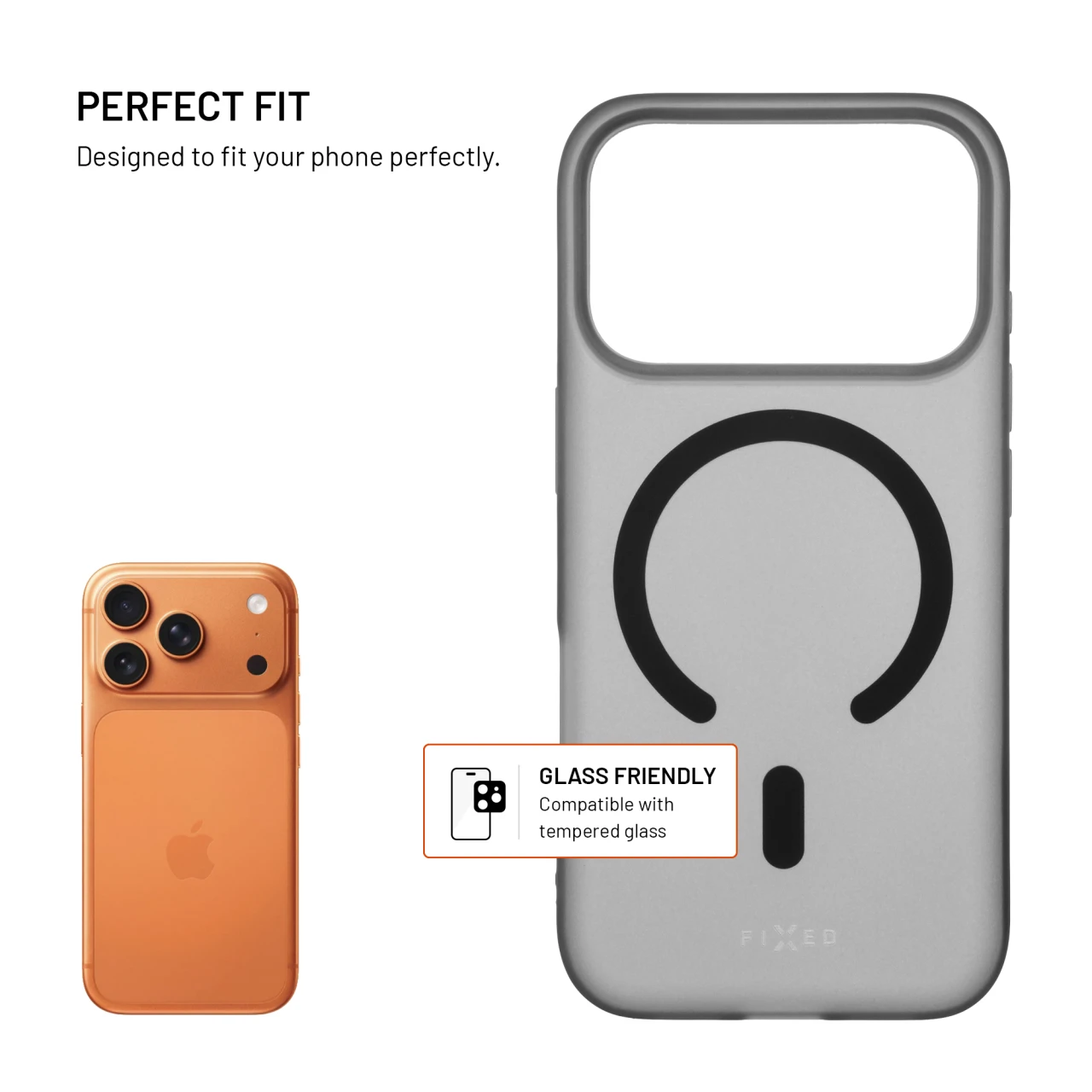 TPU gelový kryt FIXED MagStory s podporou MagSafe pro Apple iPhone 17 Pro, kouřový