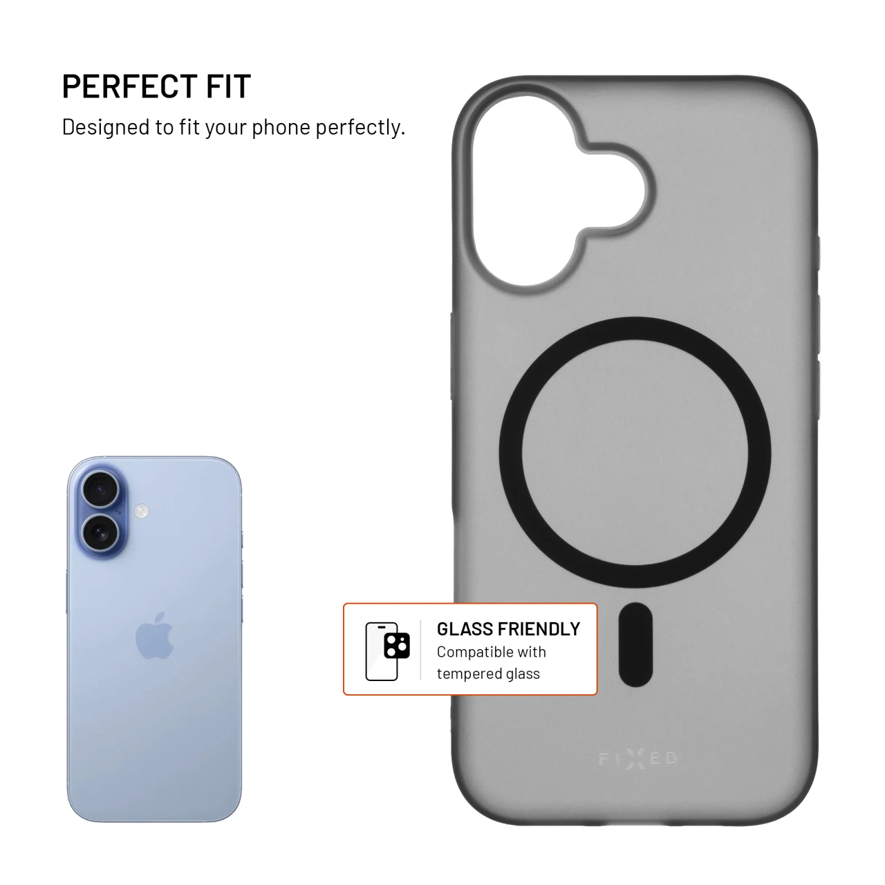TPU gelový kryt FIXED MagStory s podporou MagSafe pro Apple iPhone 17, kouřový