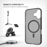 TPU gelový kryt FIXED MagStory s podporou MagSafe pro Apple iPhone 16, kouřový