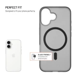 TPU gelový kryt FIXED MagStory s podporou MagSafe pro Apple iPhone 16, kouřový