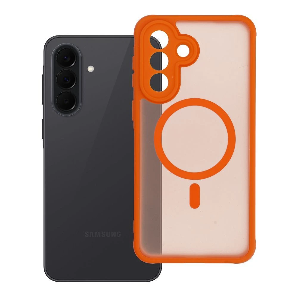 Case for Samsung A37 Full Matte Mag Cover compatible with MagSafe orange