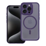Case for iPhone 15 PRO Full Matte Mag Cover compatible with MagSafe purple