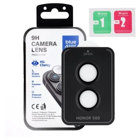 Ochranné sklo Blue Star Easy Install Tempered Glass Camera Lens Protector pro Honor 500, černá