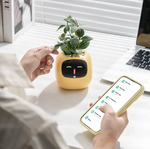 Inteligentní květináč Plantsio IVY gen 2 žlutá