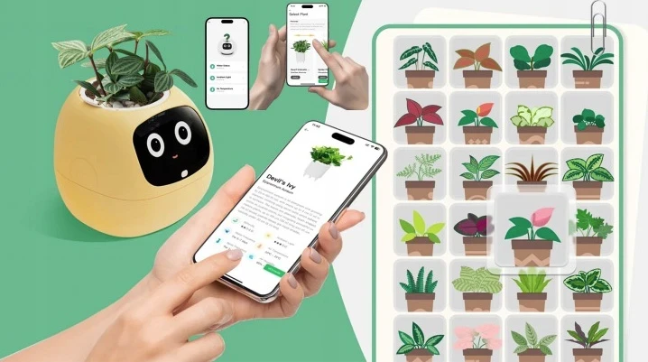 Inteligentní květináč Plantsio IVY gen 2 žlutá