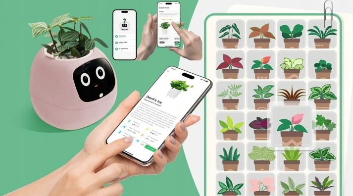 Inteligentní květináč PLANTSIO IVY gen 2 růžová