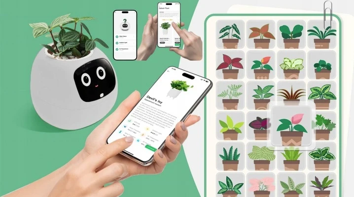 Inteligentní květináč PLANTSIO IVY gen 2 bílá
