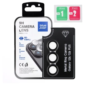 Ochranné sklo Blue Star Easy Install Tempered Glass Camera Lens Protector pro Samsung Galaxy S26, černá