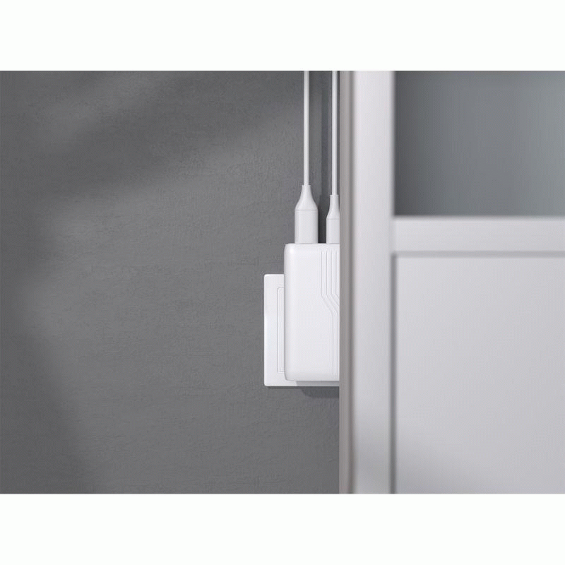 Nabíječka do sítě Allity ATC-02-65WAC 65W, 1xUSB, 1xUSB-C, bílá