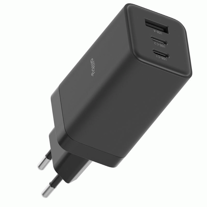 Nabíječka do sítě Allity ATC-01-65WACC 65W, 1xUSB, 2xUSB-C, černá