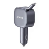 Nabíječka do auta Anker Nano 75W s navíjecím kabelem USB-C, šedá