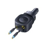 Nabíječka do auta Baseus PrimeTrip VR2 Max 100W s navíjecími kabely 2x USB-C, 1xUSB-C, 1x USB, černá