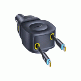 Nabíječka do auta Baseus PrimeTrip VR2 Max 100W s navíjecími kabely 2x USB-C, 1xUSB-C, 1x USB, černá