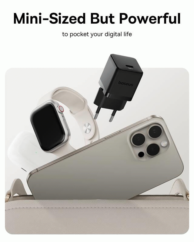 Nabíječka do sítě Baseus Palm 20W, 1xUSB-C, černá