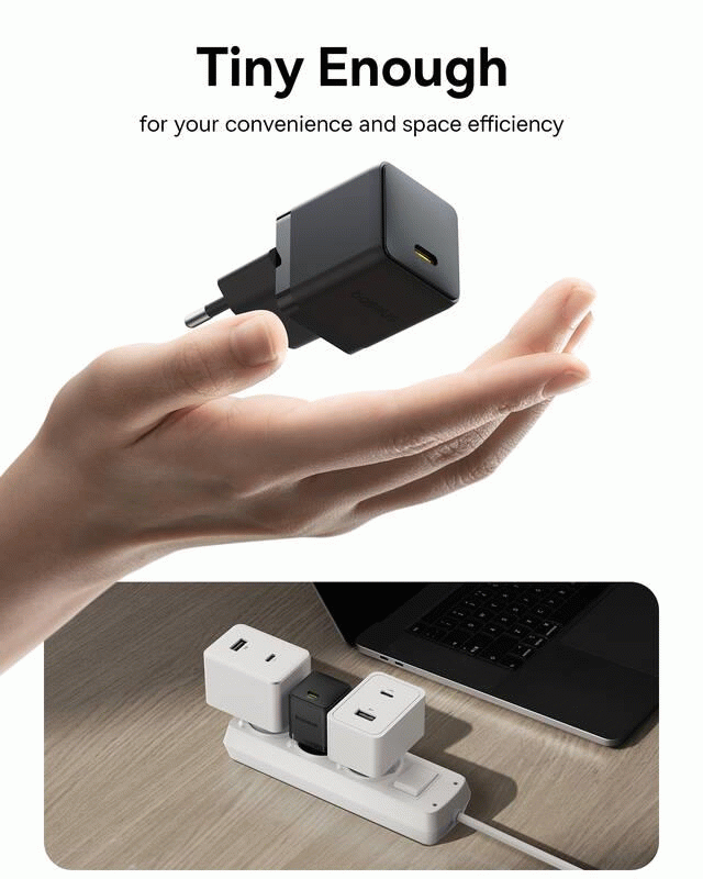 Nabíječka do sítě Baseus Palm 20W, 1xUSB-C, černá