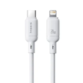 Datový kabel Baseus Silky USB-C/Lightning 1m 20W, bílá