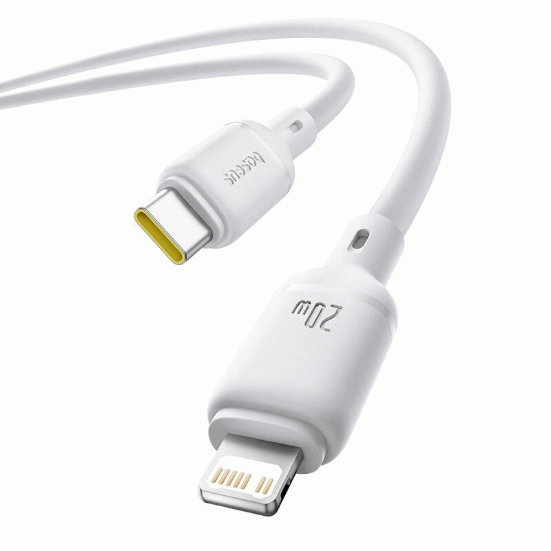 Datový kabel Baseus Silky USB-C/Lightning 1m 20W, bílá