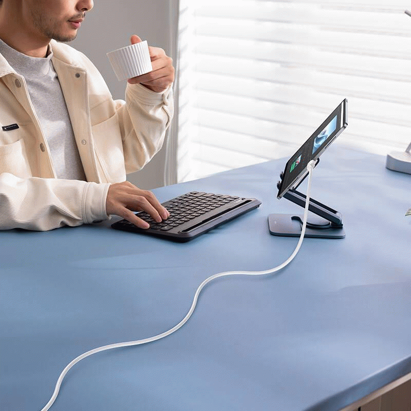 Datový kabel Baseus Silky USB-C/Lightning 1m 20W, bílá