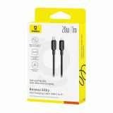 Kabel Baseus Silky USB-C/Lightning 1m 20W, černá