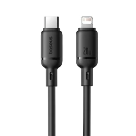 Kabel Baseus Silky USB-C/Lightning 1m 20W, černá