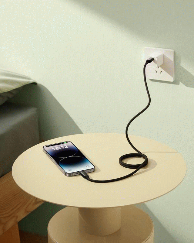 Magnetický kabel Baseus Tungsten USB-C/Lightning 1m 20W, černá