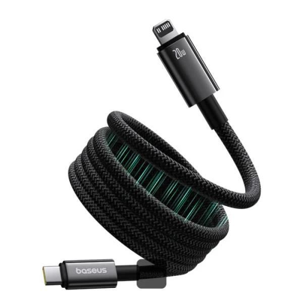 Magnetický kabel Baseus Tungsten USB-C/Lightning 1m 20W, černá