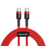 Kabel Baseus Cafule USB-C/USB-C 1m 60W, červená