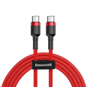Kabel Baseus Cafule USB-C/USB-C 1m 60W, červená