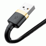 Datový kabel Baseus Cafule USB/Lightning 3m 2A, černo-zlatá