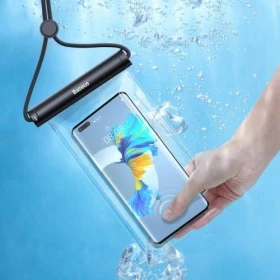 Vodotěsné pouzdro Baseus AquaGlide transparentní, černá