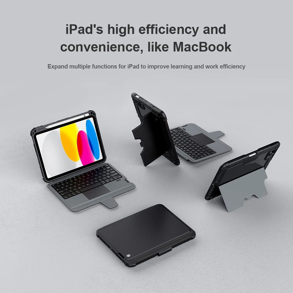 Nillkin Bumper Combo Keyboard Case pro iPad 10.9 2022/11 2025 Black